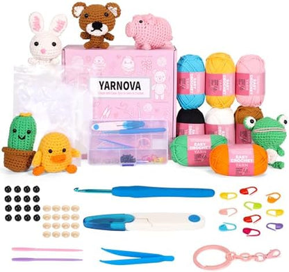 YARNOVA Crochet kit for Beginners, Includes Crochet Hooks, Crochet Accessories, Yarn for Crocheting, Needles. You can DlY Positive Potato and Crochet Animals.Also as a Gifts for Women or man. by Unknown