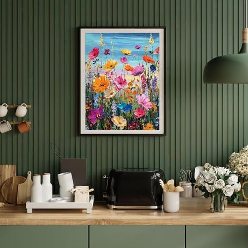 PHANTASYART Wild Flowers Paint by Numbers Kit for Adults 16x20inch - Image 3