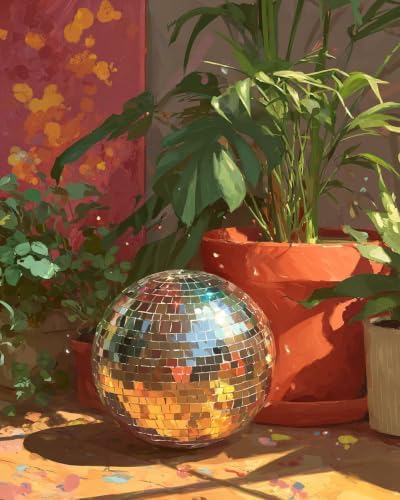 TELMOXA Disco Paint by Numbers Kit for Adults, 16x20 in by Unknown