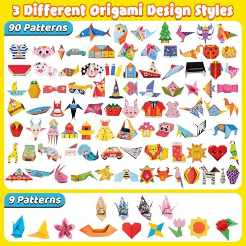 Funtopia Origami Kit for Kids Ages 5-8 8-12, 260 Sheets Origami Paper - Image 2