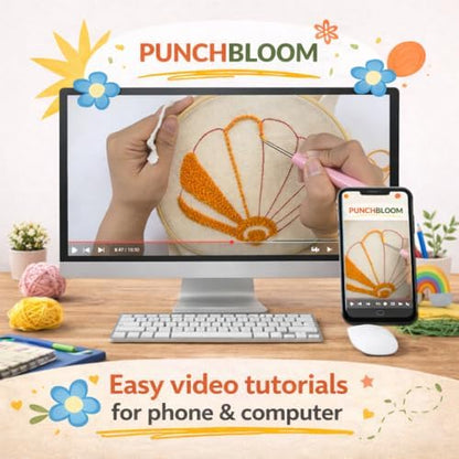 Punch Needle Coaster Kit for Adults Beginners, Easy Punch Embroidery Starter Set with Instructions – Fun Mug Rug Making Kit for Table Decor & Festival DIY Gifts (6pcs Marine Life) - Image 4