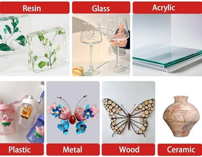UV Resin Kit with Light - 60g UV Resin with Rechargeable Flashlight, Fast Curing in 5 Seconds, Clear UV Glue for Welding Plastic, Glass Repair, Acrylic - UV Adhesive for Bonding Jewelry, DIY, Crafts - Image 5