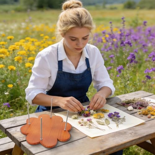 GPVHYJ Flower Press Kit for Adults 11" x 11" 6-Layer Large Wooden Plant Pressing DIY Bouquet Preservation & Dried Flower Art - Image 7