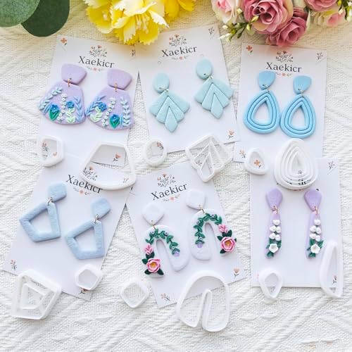 Xaekicr Abstract Shapes Polymer Clay Cutters Set – Clay Cutters for Polymer Molds, Clay Earring and Versatile Tools - Image 4