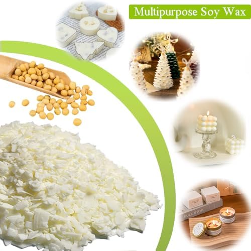 DINGPAI Natural Soy Wax for Candle Making, 2lb Organic Soy Wax Flakes - Image 5