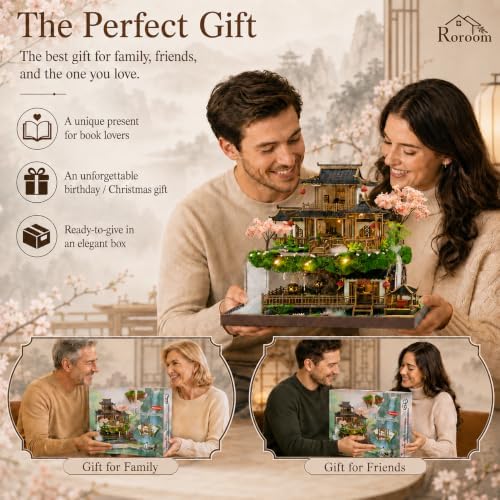 Roroom DIY Miniature House Kit, Fairyland Pavilion Dollhouse Kit - Image 6