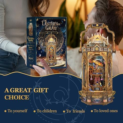 Book Nook Kit DIY 3D Wooden Puzzle - Starry Guide Camping Light - Image 5