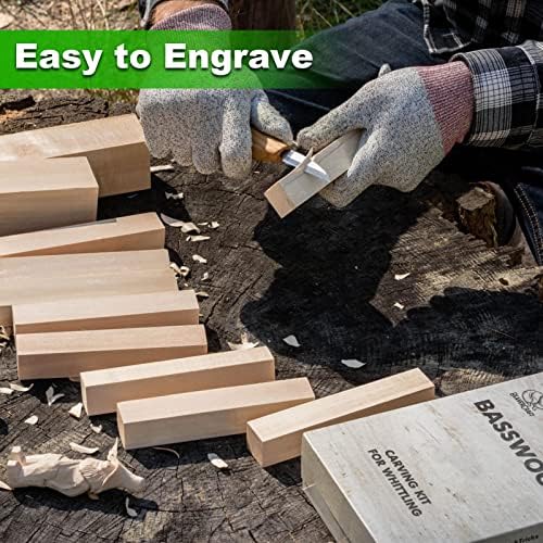 40PCS Basswood Carving Blocks, 6x1x1 inch Unfinished Wood Blocks for Crafts, Unfinished Wood Squares Wooden Blocks for Arts and Crafts - Image 4