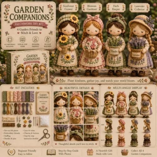 Forest Patchwork DIY Kit Series Beginner Sewing Craft Kit, #C - Image 6