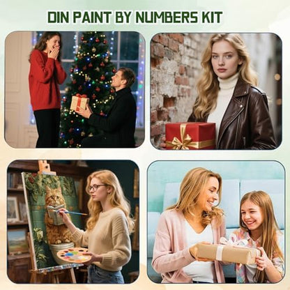 ICYANART Cat Paint by Numbers Kit for Adults Beginner Funny Number Painting - Image 6