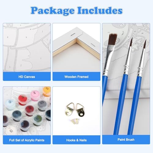 GHHKUD 4 Pack Racing Car Paint by Numbers Kits for Adults with Frame, DIY Car Paint by Numbers for Beginners, Painting by Numbers on Canvas Gifts for Home Decor 20x20cm - Image 6
