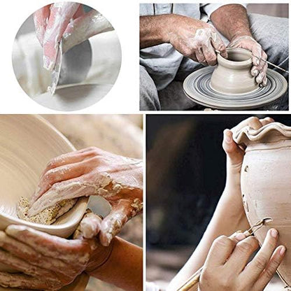 61PCS Ceramic Clay Set Polymer Clay Pottery Set Wooden Pottery Sculpting Clay Cleaning Set - Image 5