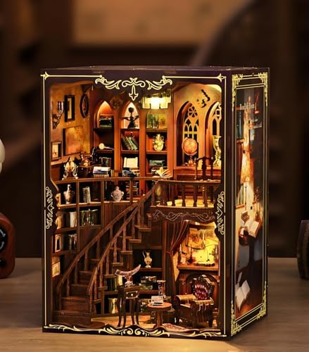 Book Nook Kit, DIY Book Nooks for Adults Bookshelf Decor Birthday Miniature and Furniture Dollhouse Creative Room Idea - Image 6