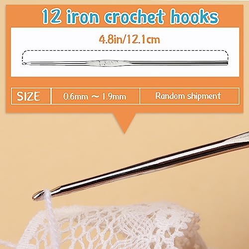 IMZAY 110 Pcs Crochet Hooks Set 0.6–6.5mm Crochet Needles for Yarn - Image 4