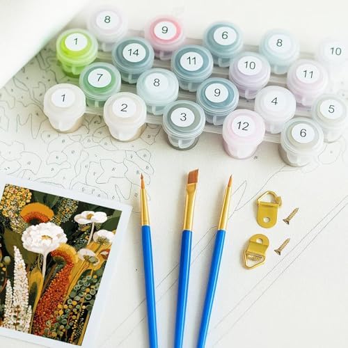 Gearock DIY Wildflowers Paint by Numbers Kit for Adults - Image 5