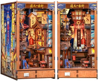 Cutefun Book Nook Kit - DIY Miniature Japanese Osaka Shinsekai Alley by Cutefun