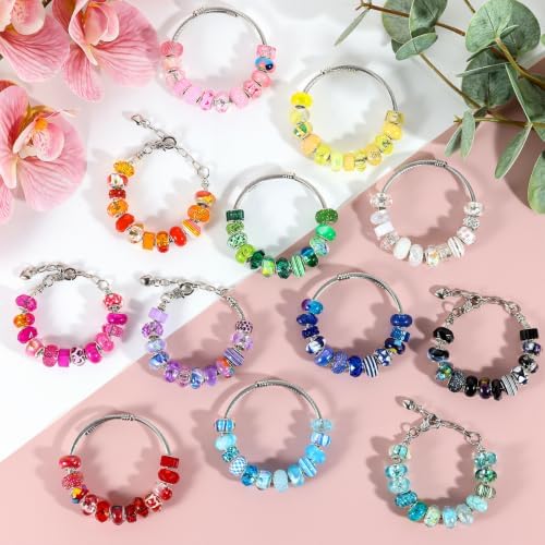 Funtopia 340pcs Large Hole Beads, European Beads for Keychains Pens Charms - Image 3