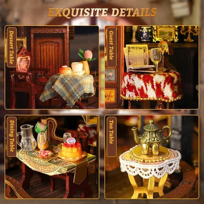 SUNNINO Miniature Dollhouse Kit - Edinburgh Castle Book Nooks for Adults - Image 4