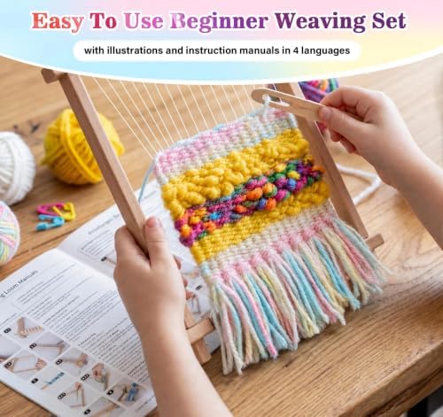 Weaving Loom for Kids,Knitting Loom Kit Crafts for Kids Ages 8-12 Beginners - Image 6