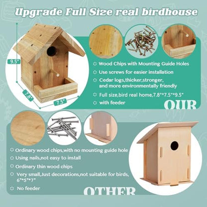 DIY Birdhouse Kit with Paint Set - Kids' Wood Craft Kits - Make a Bird House Kit for Kids - DIY Woodcraft Building Projects for Kids and Adults- STEM Teaching Tools - Image 4