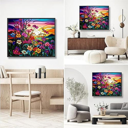 Flower Paint by Numbers for Adults with Framed Canvas - with Wooden Easel - Image 7