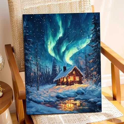 XTCIXAL Paint by Numbers Kit for Adults, Aurora, 16X20 Inch - Image 2