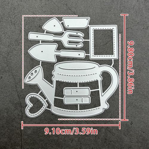 Lapoo Tool Metal Cutting Die for Scrapbooking - Durable, Cut Stencils for DIY Scrapbook Photo Album Decorative Paper Card, Card Making Supplies, Embossing (Watering Can 3.9 x 3.6 in) - Image 2