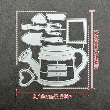 Lapoo Tool Metal Cutting Die for Scrapbooking - Durable, Cut Stencils for DIY Scrapbook Photo Album Decorative Paper Card, Card Making Supplies, Embossing (Watering Can 3.9 x 3.6 in) - Image 2