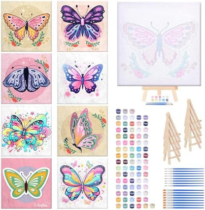 RoundFunny 8 Set Paint by Numbers Drawing Kit for Adults,Elegant Flight by RoundFunny