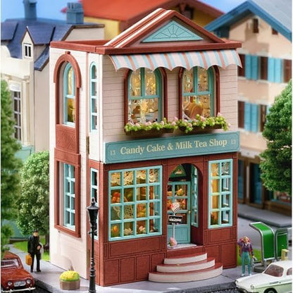 MAGQOO DIY Miniature Dollhouse Kit with Furniture 1:100 Scale Creative Room Mini Wooden Doll House Accessories DIY Miniature House Kit(Candy Cake) - Image 4