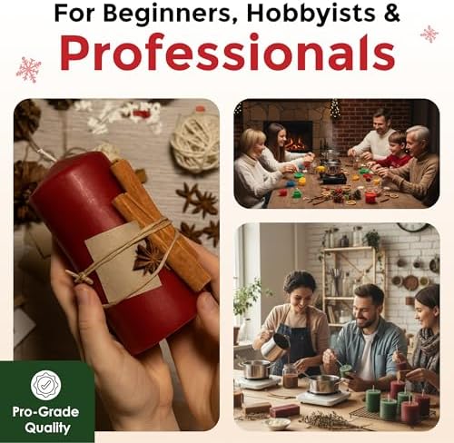 Christmas Candle Dye Chips, Soy & Paraffin Candle Making, 5 Holiday Colors - Image 7
