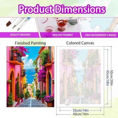 Yunruily Adult Paint by Numbers Landscape-Paint by Numbers Kits for Adults,Canvas Paint by Numbers for Adults for Gifts Home Wall Decor(16x20inch) - Image 5