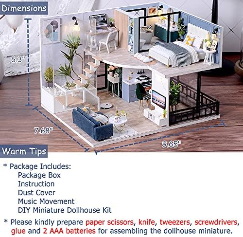 DIY Miniature Dollhouse Kit with Furniture Plus Dust Proof & Music Movement - Image 6