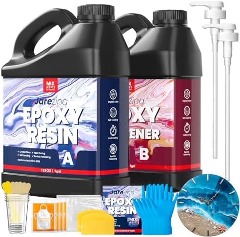 2 Gallon Epoxy Resin Kit, 1:1 Easy Mix Casting Resin for Crafts by Jarezina