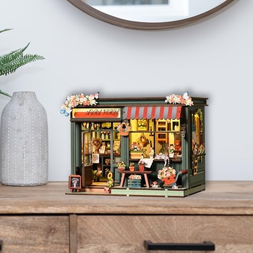 DIY Book Nook Kit LED 3D Puzzle (Aura Verde Flower Room) - Image 7