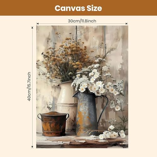 4 Pack Flower Paint by Numbers Kit for Adults,Color By Numbers for Adults - Image 4