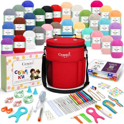 Crochet Kit for Beginners Kids, Adults Complete Kit Start Right Away by Unknown
