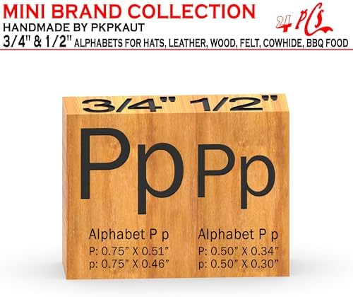 4Pcs Letters Branding Iron for Wood, Leather Branding Stamp (P p) - Image 2