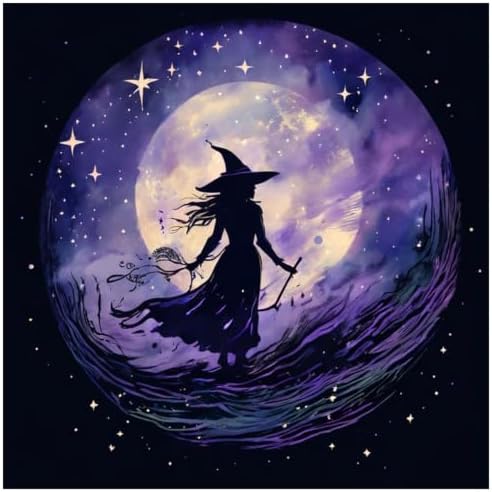 Aestalrcus Halloween Paint by Numbers Kit for Adults, Witch, 16x16inch by Aestalrcus