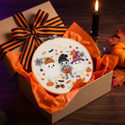 Nuberlic Halloween Embroidery Kit for Beginners Adult - Image 7