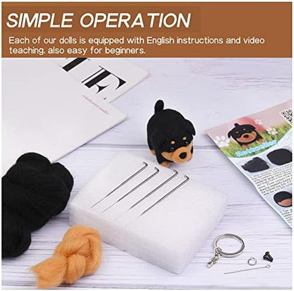 QMNNMA Needle Felting Kits for Beginners, Norwegian Dog Wool Felting Kit - Image 3