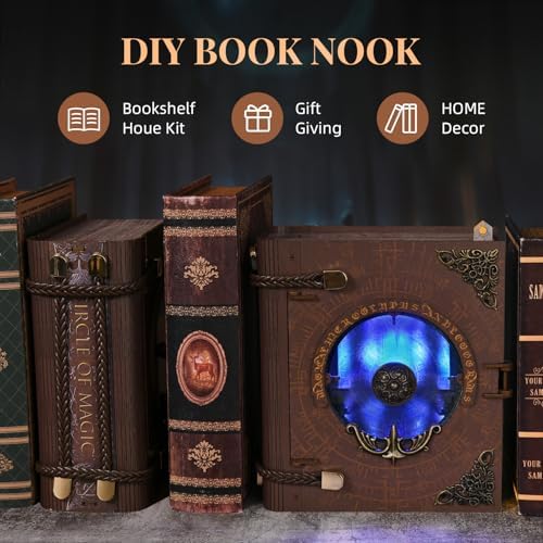 Circle of Magic Book Nook Kit, DIY Miniature Dollhouse Booknook Kit - Image 5