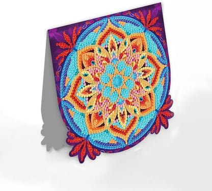 pigpigboss Mandala Diamond Painting Greeting Card Kit, 8 Packs - Image 4