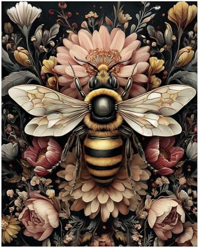 XTCIXAL Paint by Numbers Kit for Adults, Bee, 16X20 Inch by XTCIXAL