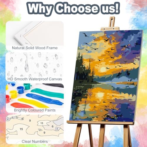 Landscape Framed Paint by Numbers Kit for Adults Beginner 8x12 inch - Image 4