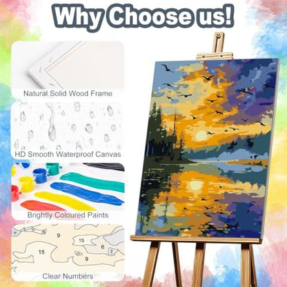 Landscape Framed Paint by Numbers Kit for Adults Beginner 8x12 inch - Image 4