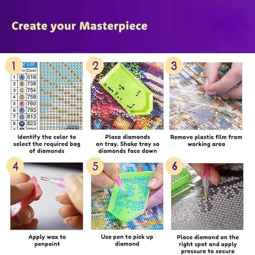 DOTSOPS 4 Pcs Landscape City Diamond Painting Kits Art Adults Painting Kit - Image 3