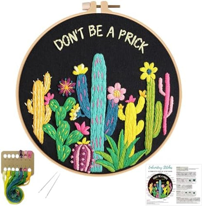 Louise Maelys Cactus Embroidery Kit for Beginners Plant Gift DIY Craft by LouiseMaelys
