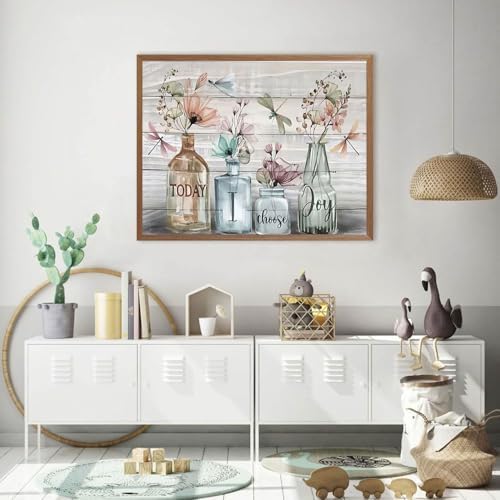 Stamped Cross Stitch Kits for Adults Beginner, Flower Dimensions Needlepoint Art Crafts Embroidery Kits for Adults Beginners 15.7x11.8 inches - Image 3