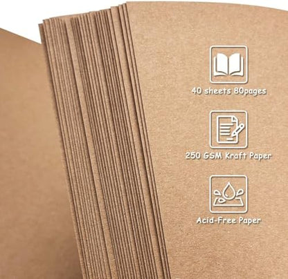 Scrapbook Album 12x12 Inch - Hardcover Kraft Paper Photo Album with 80 Pages, Memory Book for Wedding, Anniversary, Family, Christmas, Baby Shower, Ideal for Preserving Precious Moments - Image 5